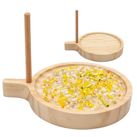 Refein Bead Board, Beading Tray for Bracelet Making, Beading Plate with Braided Wire Holder, Round Bead Organizer Tray DIY Jewelry Making Tray for Bracelets and Necklaces, Portable and Lightweight