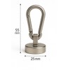 Neodymium Magnet with Carabiner, Premium Magnetic Hook - 50 kg