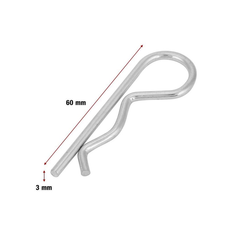 Cotter Pin Zinc B-Shaped Tractor Pin Clip Fastener Hitch Hairpin