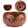 Jenngaoo Yarn Bowl, Natural Hand-made Crafted Wooden Large Yarn Bowl