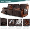 Ruaozz Waterproof Recliner Sofa Cover with Console Non-Slip Couch Covers