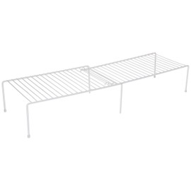 Kitchen Details Expandable Cabinet, Shelf, Pantry Organization, Counter Rack, Space Saving in White