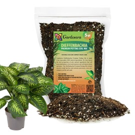 GARDENERA Superior Potting Soil Mix for Dieffenbachia - Perfect Balance of Nutrients, Drainage, and Aeration for Optimal Growth (5 Quart)
