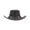 WALKER AND HAWKES - Leather Cowhide Outback Cowboy Conchos Hat