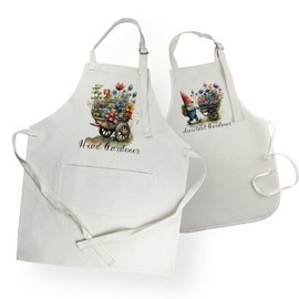 Gardening Aprons Set - Head Gardener & Assistant Gardener Gift Set - Parent & Childs Aprons with Adjustable Neck & Long Waist Ties