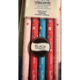 Visconti Bruno Visconti Set Of 10 Heart Pens,  Smooth Writing,  Black .5  Brand New