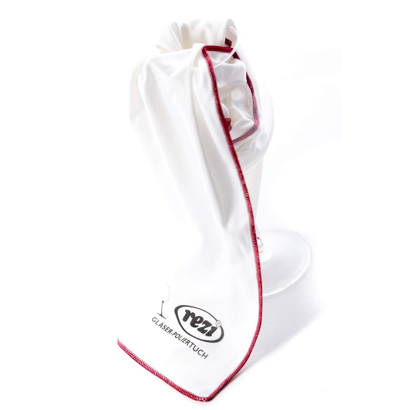 REZI Microfaserprodukte GmbH Glass Polishing Cloth, White, Red Rimed, 47
