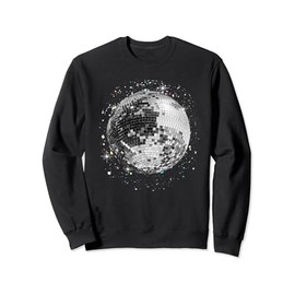 Black And White Disco Ball Club Retro Sweatshirt
