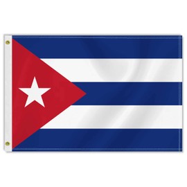 2×3 FT Cuba Flag,Medium 60×90 CM Cuban Outdoor Banner,100D Decor,Doube Side Printing For Patio Garden With Brass Gromment