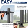 Egadis 4 Pack Aluminum Adjustable Railing Bracket with Stair Foot,