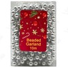 Silver Christmas Tree Beads 10M - Luxury Shatterproof Bead Garland