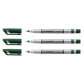 Stabilo 189/36 - Sensor Pen Fineliner 0.3mm Green 189/36 - (Pack of 3)
