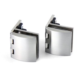 90 Degree Glass Door Pivot Hinge Kit Zinc Alloy Shower Hinge Glass Door Clamp Clip 2PCS with Screws,Adaptive 5-8mm