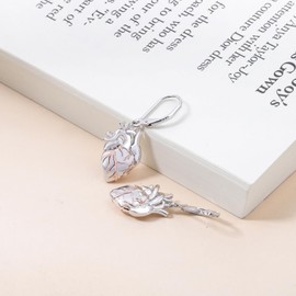 Anatomical Heart Earrings for Women - Silver Gothic Dangle Earrings