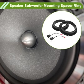 X AUTOHAUX Speaker Spacer Ring Tweeter Speaker Spacer Adapter for VW Caddy 2K 2003-2015 Waterproof Black for 6.5" ABS 2 Set