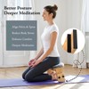 Adjustable Height Meditation Bench with Velvet Cushion