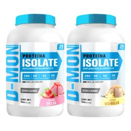 Pack Duo 2pzs Proteína Whey Hs Hidrolizada Isolate Dmon 1kg                                                                                           