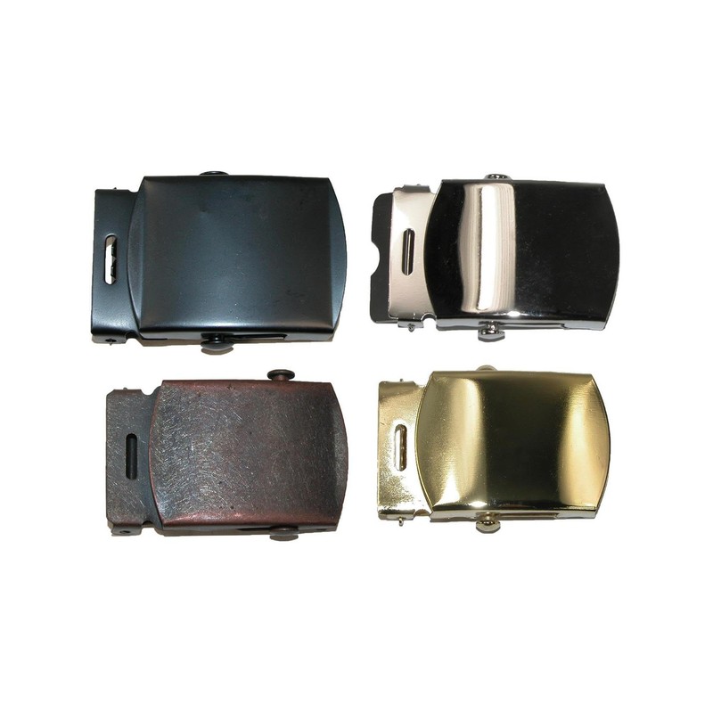 Blank Removable Military Belt Buckle, Silver