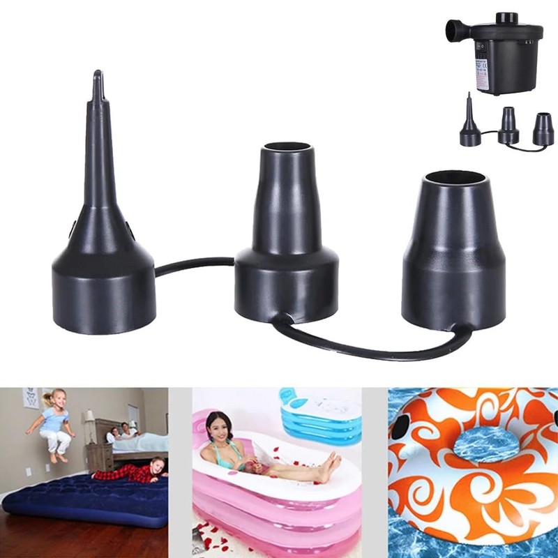 Black Inflatable Pump Adapter Plastic Nozzle Pump Nozzle Head Air