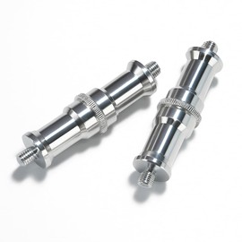 YESprime Dowel Screw Spigot Adapter 1/4 3/8 Inch Male Converter Adapter for Tripod, Studio Light Distribution Equipment Photography Flash, Set of 2