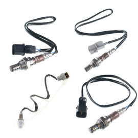 A-Premium Sensor de oxígeno O2 compatible con Mitsubishi Endeavor 2004 2005 2006 2007 2008 2010 2011, V6 3.8L, ascendente y descendente, juego de 4 piezas, repuesto # MD343987