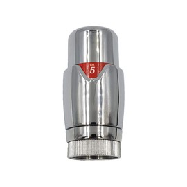 Aumix Thermostatic Radiator Valve TRV Full Chrome Replacement Head Only
