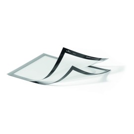 Durable Magnetic DURAFRAME Plus Document Sign Holder, Letter-Size 8-1/2" x 11", Silver, 2 Pack (400423)