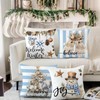 Artmag Christmas Pillow Covers 18x18 inch Set of 4 Snowman