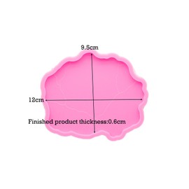 Angel Wings Brain Shape Silicone Mold Epoxy Resin Molds DIY Geode Coaster Agate Mold Resin Coaster Molds DIY Cup Mats Mold Home Decoration, 4.7 x 3.7 in