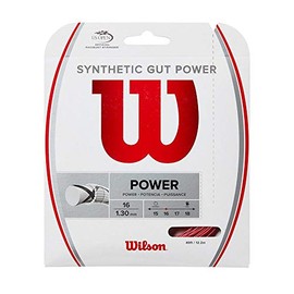 Wilson WR830130216 Tennis String Synthetic Gut Power Diameter 1.30 mm Red