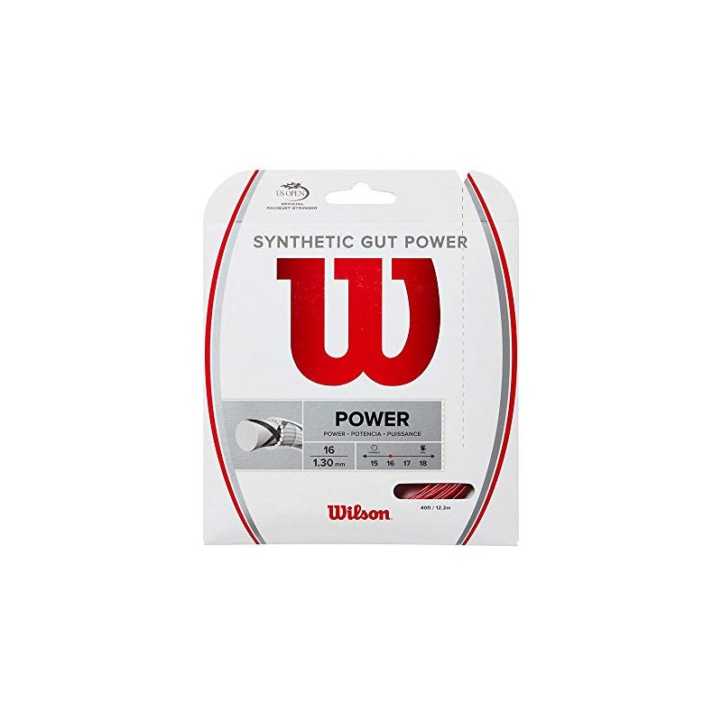Wilson WR830130216 Tennis String Synthetic Gut Power Diameter 1.30 mm