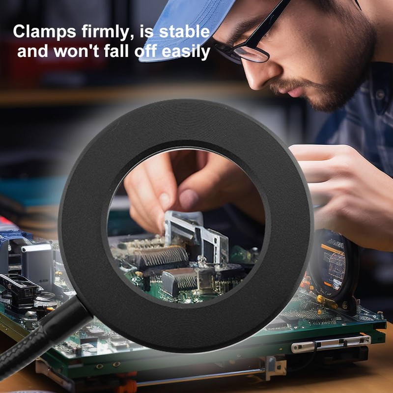 5X Magnifying Glass with Light, 3 Color Modes LED Desk