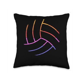 Volleyball Stuff Attire Tie Dye For A Teen Girl Player Funny Throw Pillow