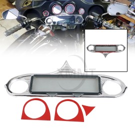 Unbranded Chrome Stereo Dash Accent Cover For Harley Electra Street Glide FLHTC FLHX 96-13