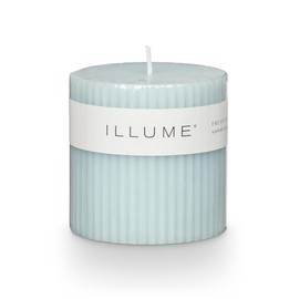 ILLUME Beautifully Done Small Fragranced Pillar Candle, Fresh Sea Salt