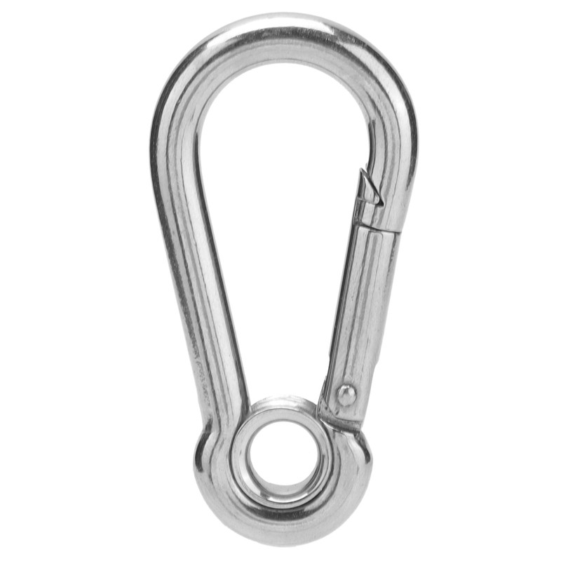 10Pcs Snap Hook Stainless Steel Safety Rope Spring Carabiner Hanging
