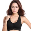 Fapreit Women's Zip Front Closure Sports Bra - Seamless Wirefree