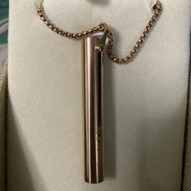 Halsa Gold Tone Zen Relaxation Health Breathing Tool Necklace Pendant Gift Box