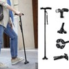 Elderly Health Stick Elderly Cane Equipped with LED Lamp Foldable 4 Legs cane