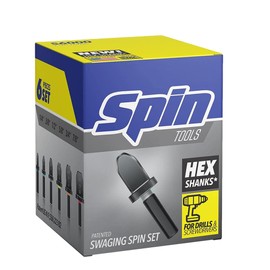 SPIN S6000 6-Piece Drill Bit Swaging Tool Set 1/4, 3/8, 1/2, 5/8, 3/4, 7/8-Inch