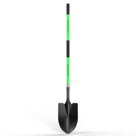 HIGHLIGHT Spade, Heavy Duty Gardening Shovel, Garden Shovel 56 inch for Digging, Round Shovel with D-Handle, for Garden,Beach, Snow, Fiberglass Handel, Green