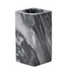 KhanImports Decorative Gray Marble Pencil Holder, Grey Stone Pen Cup