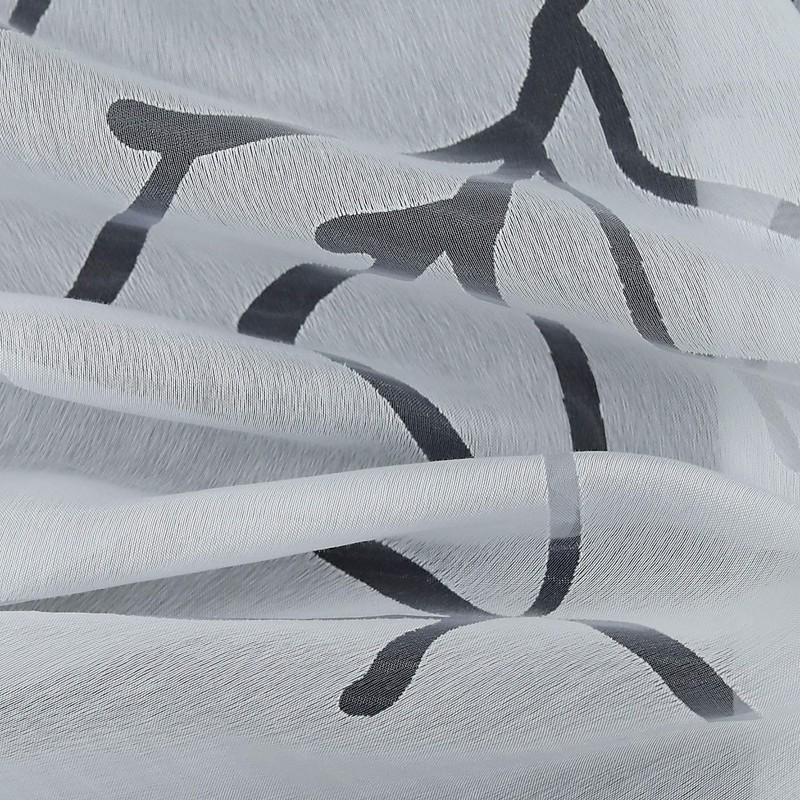 ESLIR Roman Blind with U-hooks Kitchen Roman Curtains Semi-transparent Eyelet