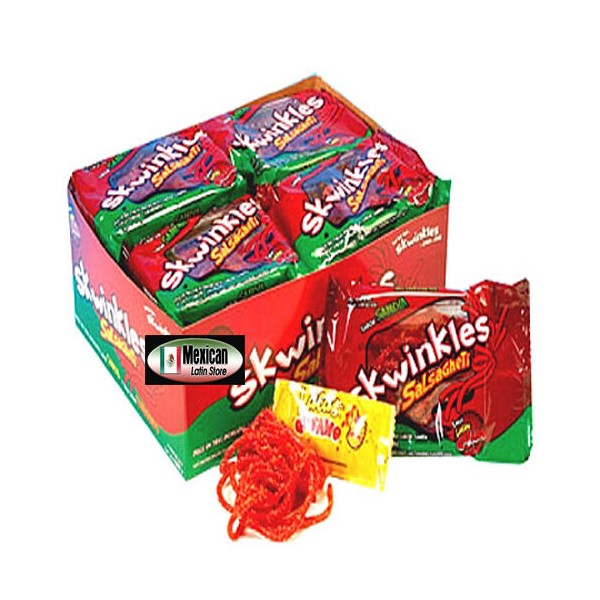 Lucas Salsaghetti Watermelon Flavored 12-pc in box Mexican Candy Net Wt 10-oz