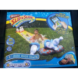 Wham-O Slip 'N Slide 2-1 Double Header Bowling | Pins Included | Water Sprinkler