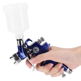 FECAMOS Pistola para Pintar, H-2000A Pistola para Pintar de Gravedad con Boquilla de 1mm Capacidad de La Regadera 125ml Pistola Pulverizadora de Pintura para Automotriz Muebles Aparatos Juguetes etc.