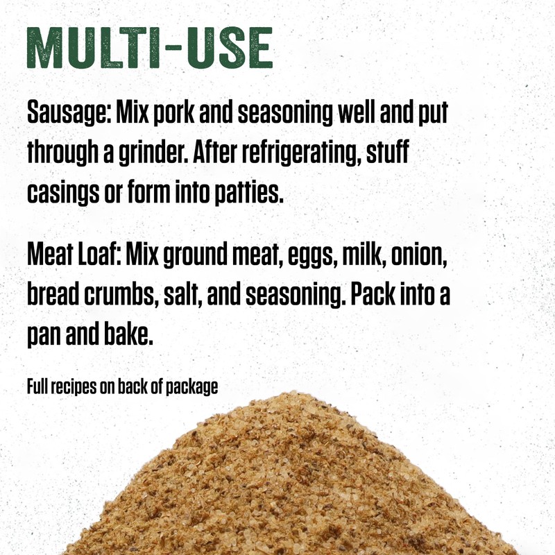 LEM Products Backwoods Sausage and Meatloaf Seasoning, Ideal for Wild