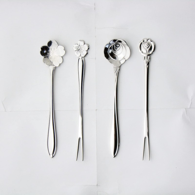 Nagao Flower Coffee Spoon, Sakura, Set of 2, Made in