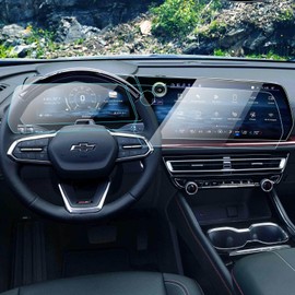 LANTU 4PCS Car Screen Protector for 2024 2025 Traverse (LS/LT/Z71/RS/High Country) Navigation& Dashboard Nano Touchscreen Protector Film HD Clear Bubble Free 17.7"+11''