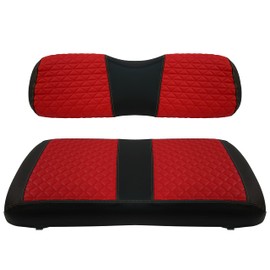 XUANYUDG0769 Golf Cart Front Seat Covers for EZGO TXT 1994-2013 OEM Seat Cushion, Adjustable Buckles/No Stapler Required, Black/Green/Red/Blue